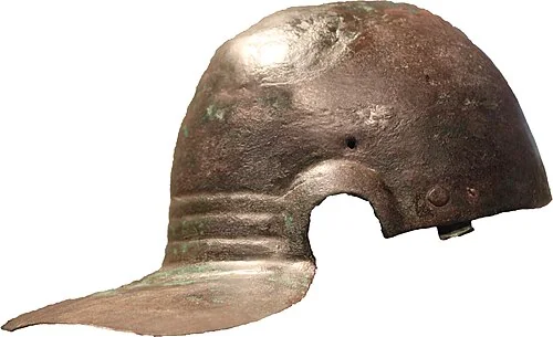 A legionary helmet of the Weisenau type