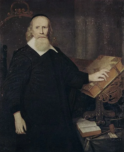 “Portrait of a Clergyman,” attributed to Guilliam de Ville, c. 1659. Redwood Library, Newport; believed, not proven, to depict John Clarke