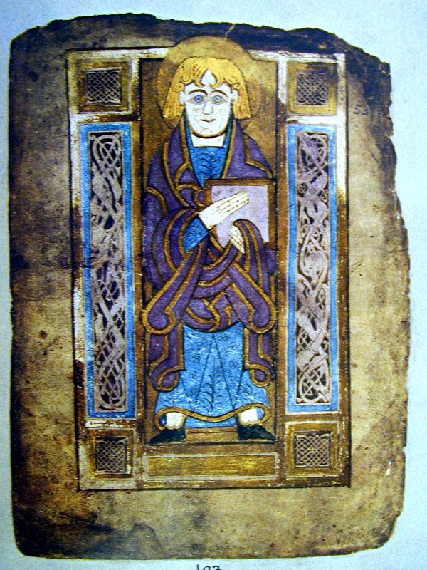 Book of Mulling, fol. 193: St John. Trinity College Dublin, via Wikimedia Commons