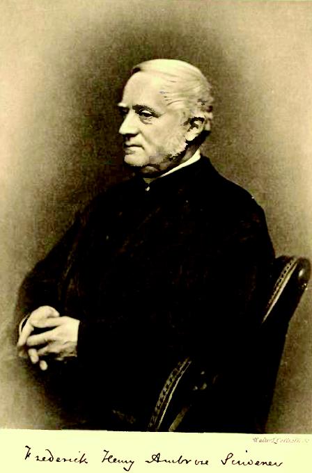 F. H. A. Scrivener (1813–1891), frontispiece portrait from A Plain Introduction to the Criticism of the New Testament, vol. I (1894)